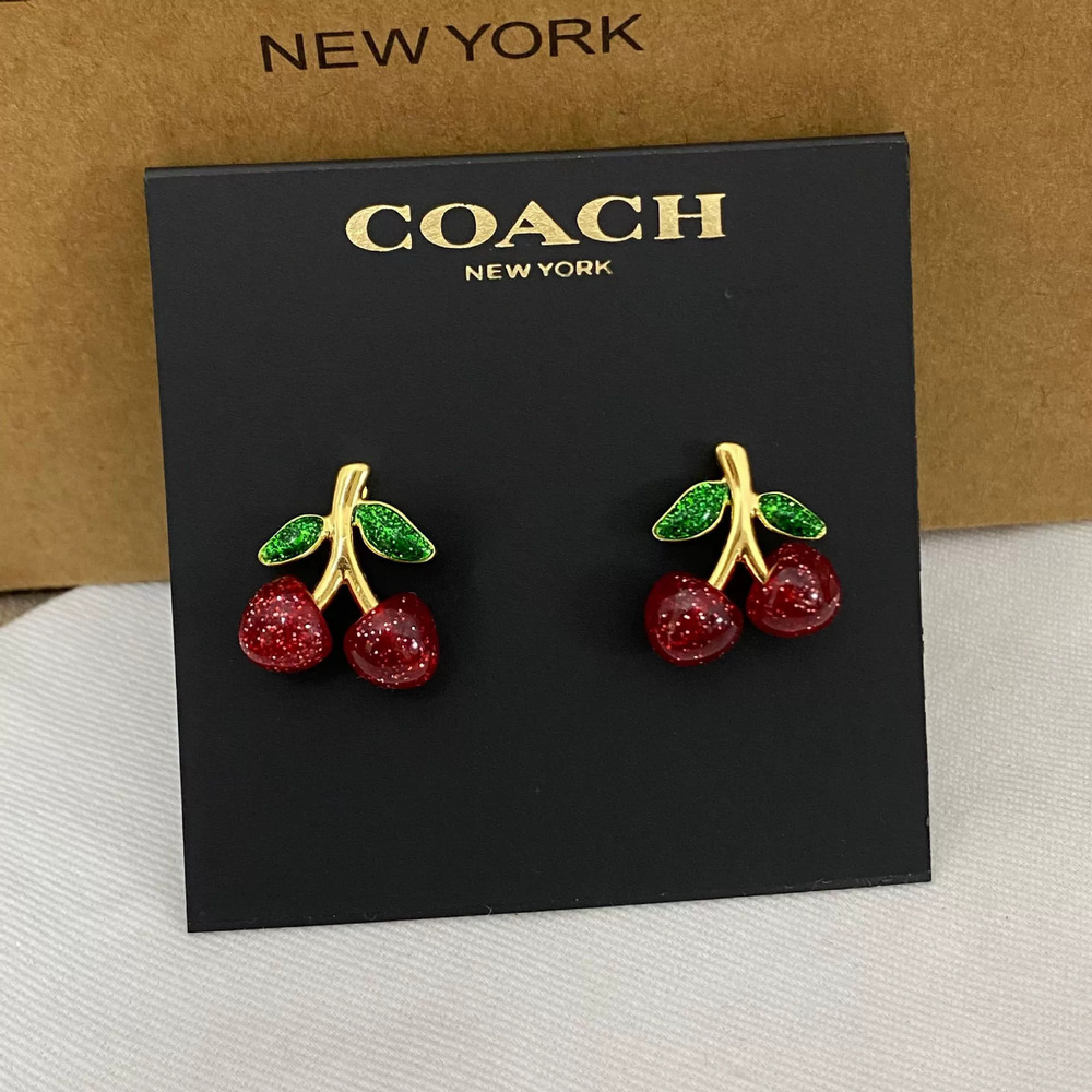 Coach Cherry Shaped Stud Earrings
